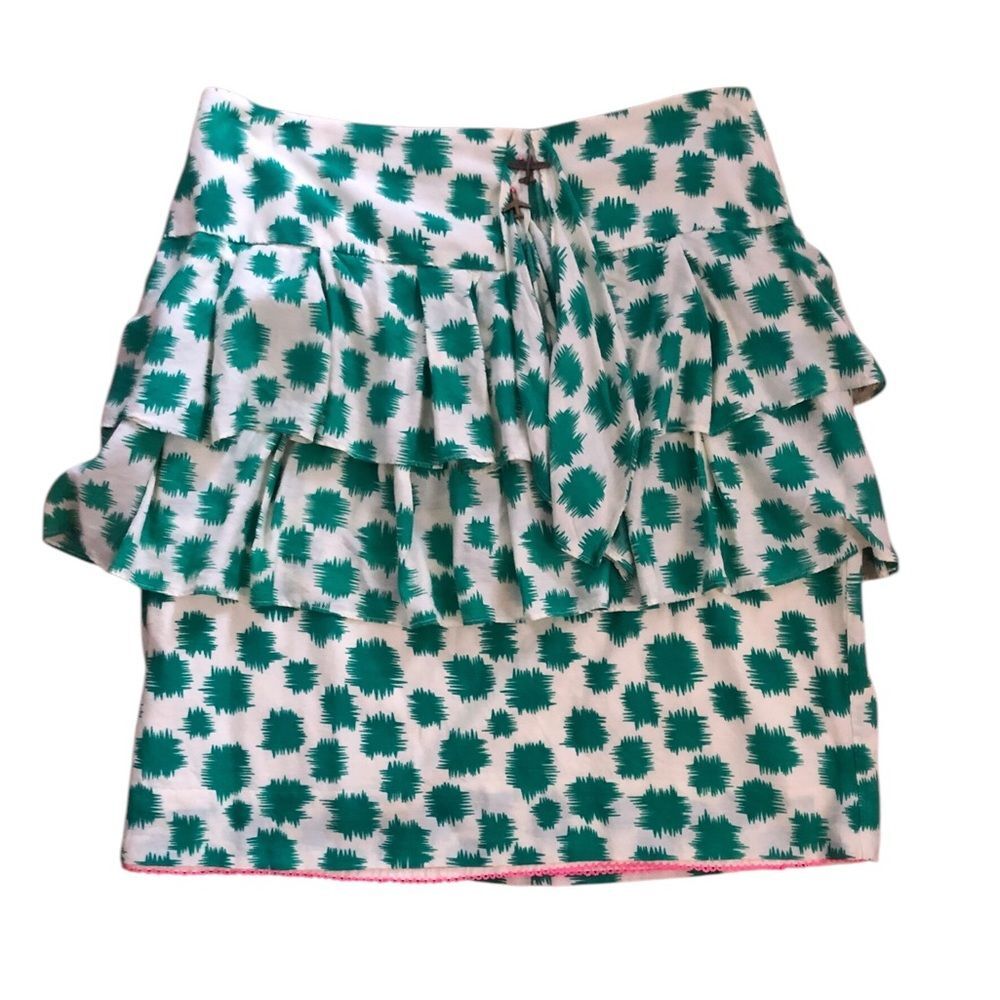 Anthropologie Edme & Esyllte Landing Fields drop-waist ruffle mini skirt 6